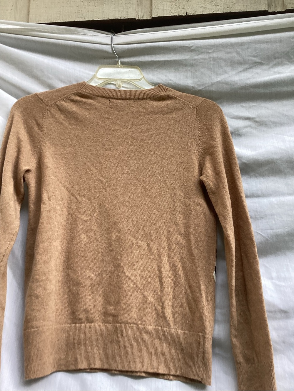 Banana Republic wool Camel Crewneck Sweater with Zebra Motif, size small - Picture 6 of 8
